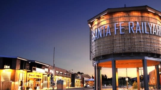 Santa Fe Railyard tower at dusk