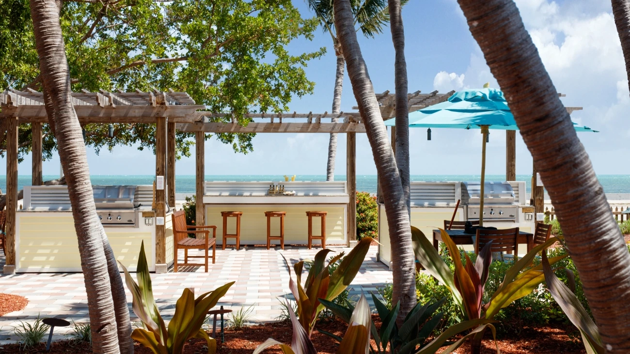 Tropical outdoor patio